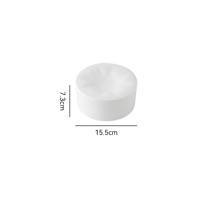 Minimalist white dinnerware restaurant hotel unique creative high-value plating dessert pastry western food plate steak plate