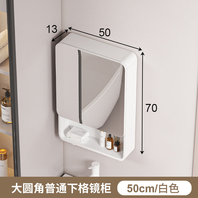 Honeycomb aluminum arc bathroom mirror cabinet lighting locker toilet wall-mounted mirror with vanity mirror smart mirror case