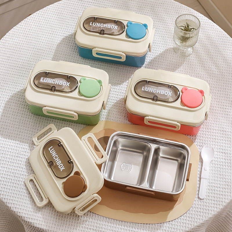 304 stainless steel insulated lunch box - perfect for kids, office workers, and students. features divided compartments and microwave-safe heating