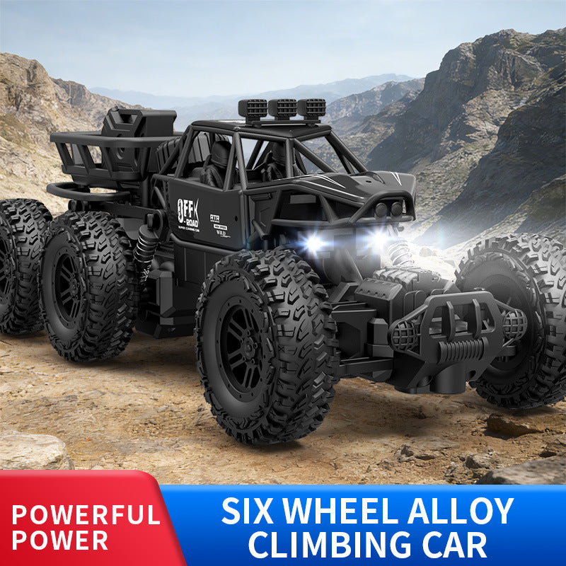 Amazon temutiktok popular six-wheel four-wheel alloy off-road climbing remote control car kids toys wholesale