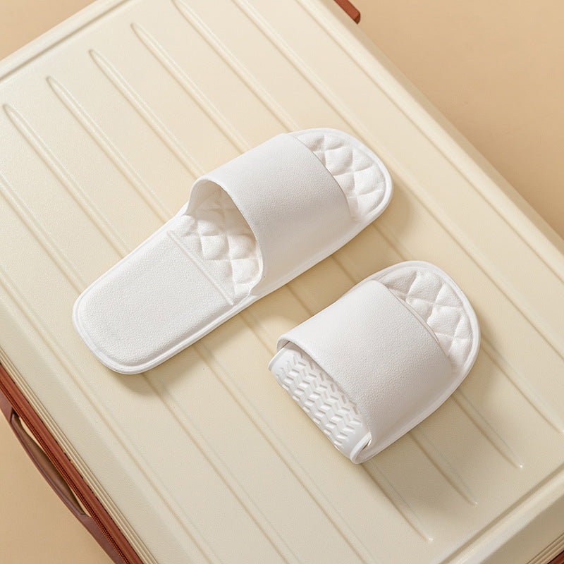 Foldable travel slippers for men and women, portable hotel business trip travel indoor non-slip disposable couple slippers