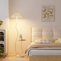 Pleated floor lamp storage rack all-in-one living room sofa coffee table table lamp scandinaviancasual smart wireless charging ambient light