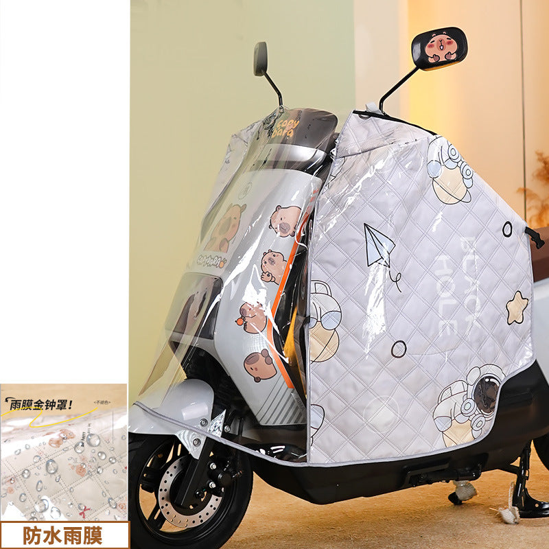 【full body waterproofing】summer electric vehicle windshield cover - sunshade, waterproof, and windproof for electric bikes