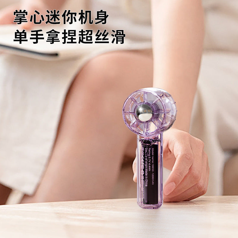 new transparent handheld fan - outdoor usb rechargeable high-velocity portable turbine mini fan - wholesale