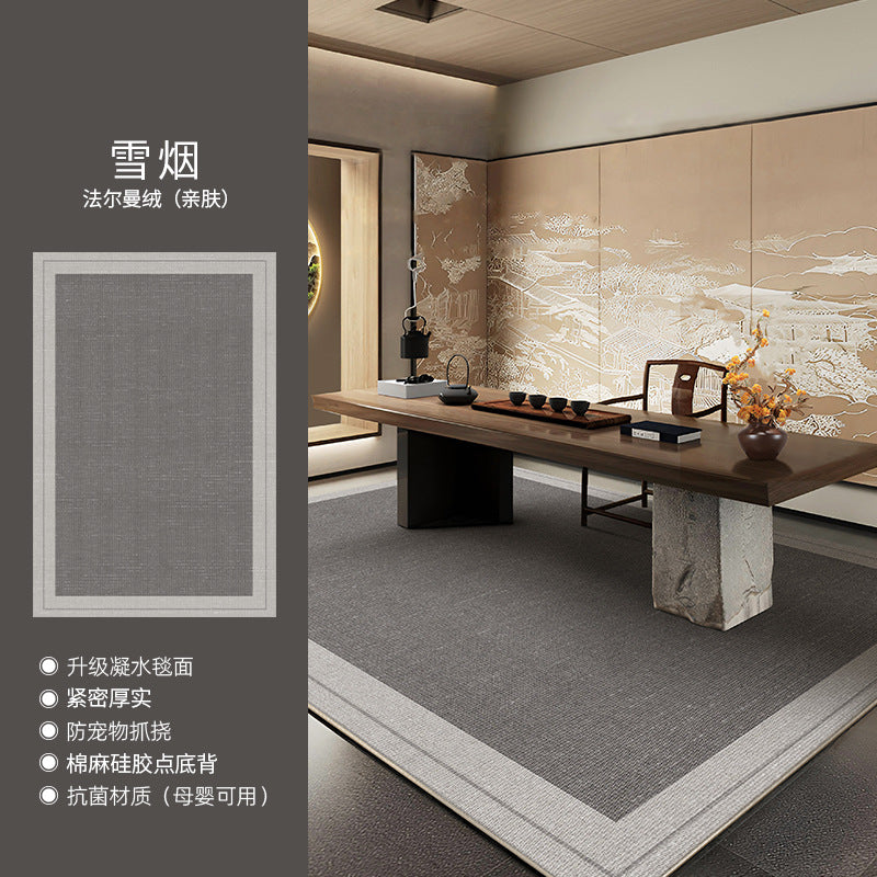 Distribute living room carpets  new style no-wash and wipeable sofa cream style waterproof bedroom bedside high-end floor mat