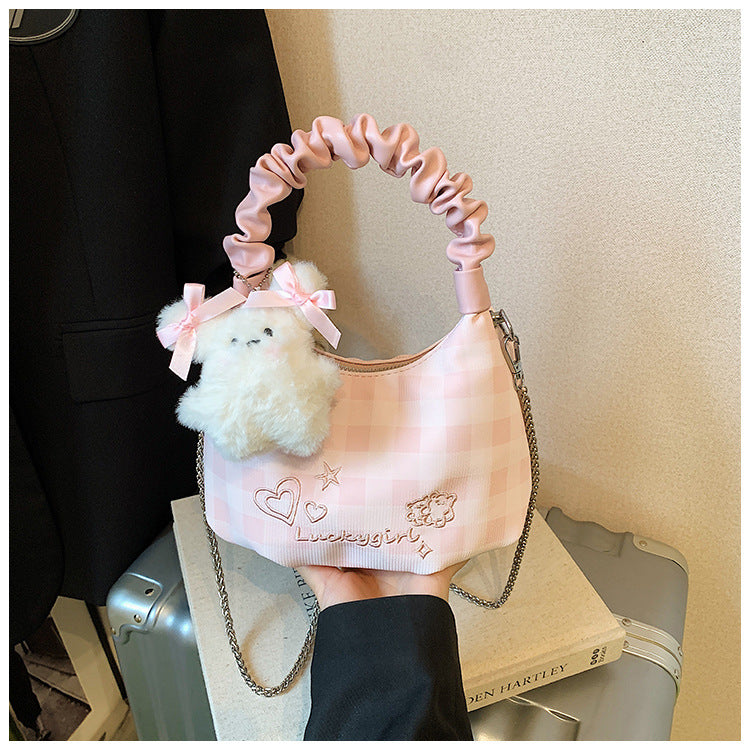 Cross-border niche design high-end bag women's 2025 new retro shoulder messenger bag versatile hand carry armpit bag