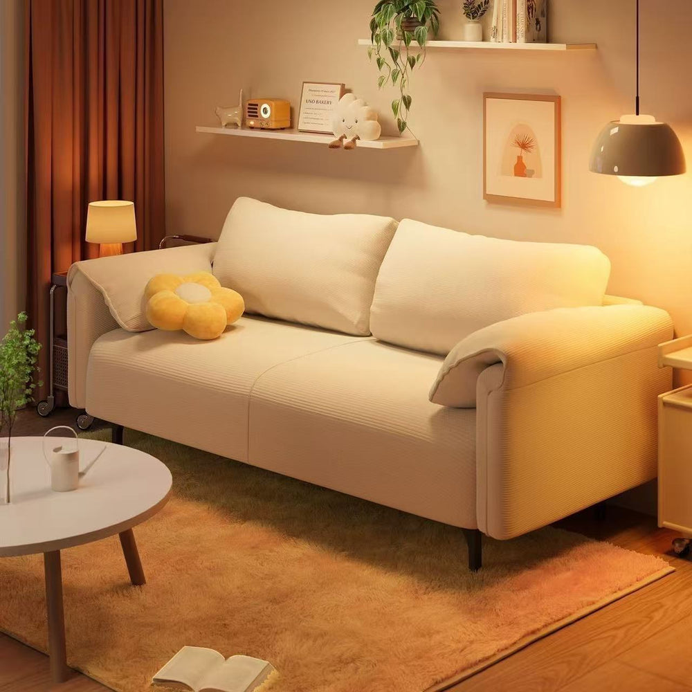 Sofa living room small apartment rental apartment bedroom double three-person clothing store reception rest area fabric sofa