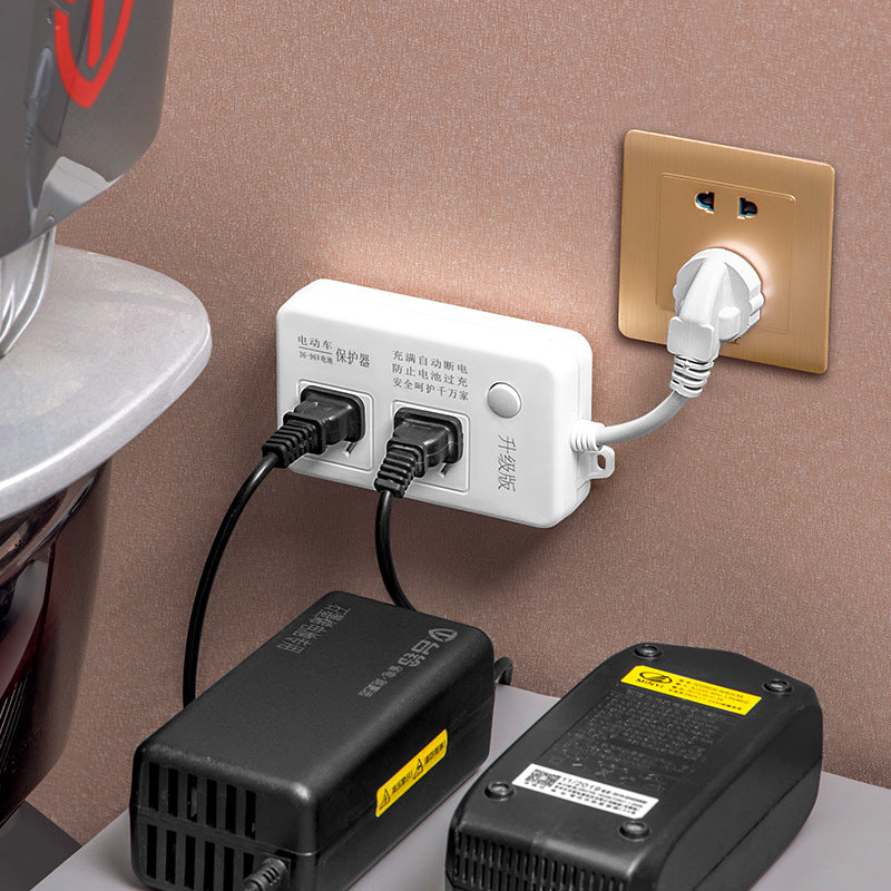 Smart power strip electric vehicle anti-overcharge automatic power off multifunctional socket electric vehicle charging protector power strip