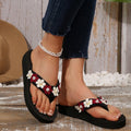 Plus size women's flip-flops for export: summer indoor beach sandals, bohemian style, comfortable and stylish
