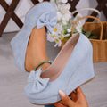 export plus size spring/autumn round toe suede fashion flats women's spring/autumn new waterproof platform wedge heel chunky sole flats