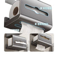 Bathroom suction cup tissue box - no drilling required - wall mounted toilet paper holder for washroom and bathroom