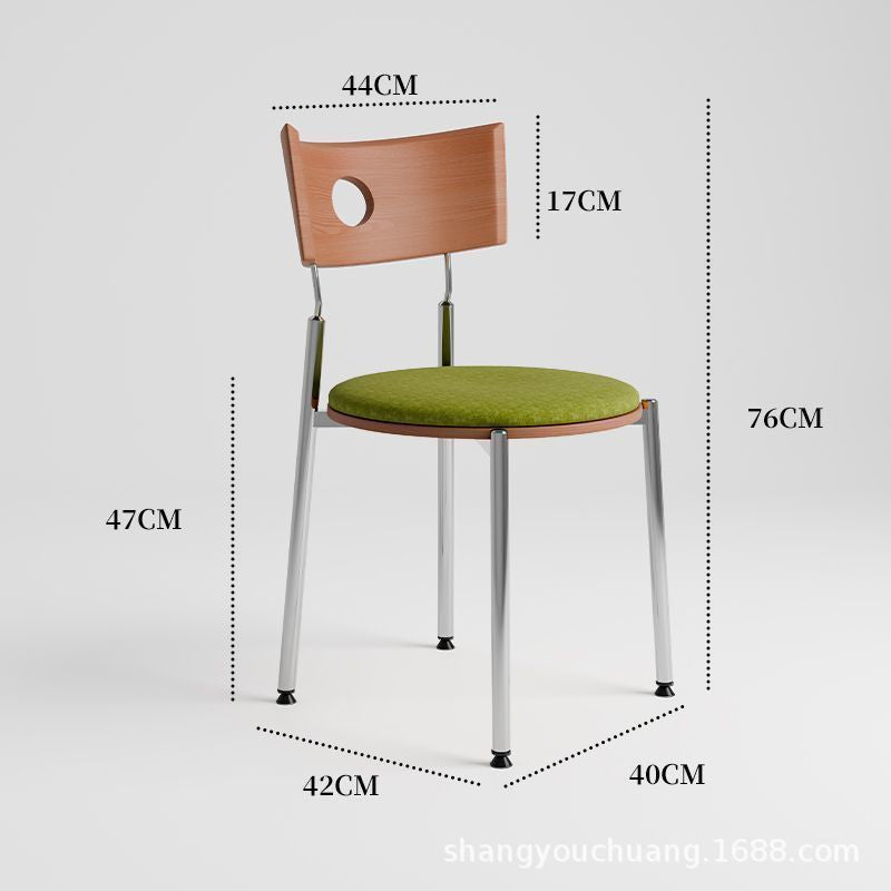Used dining chairs, durable solid wood dining table and chairs, designer influencer minimalist high-end wabi-sabi style french retro chairs