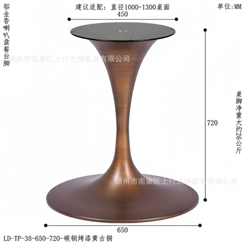 Tulip stainless steel hardware side table hotel b&b project customized light luxury living room corner table factory wholesale