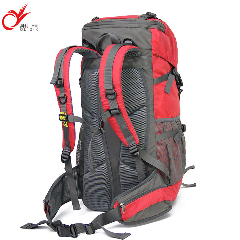 Outdoor mountaineering large capacity bag camping hiking backpack men and women travel bag hiking backpack wholesale customization