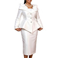 New autumn elegant commute satin skirt set - ruffle trim solid color slim fit beaded button top with bodycon dress