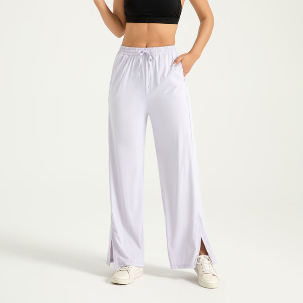 Juyitang Cross-border Zone Sunscreen High Waist Wide Leg Pants Women's High Elastic Naked Ice Anti-UV Micro-pull Sweatpants