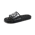 2024 new fashion crystal clear anti-odor summer outdoor wear exquisite bathroom home bathing non-stinky foot slippers