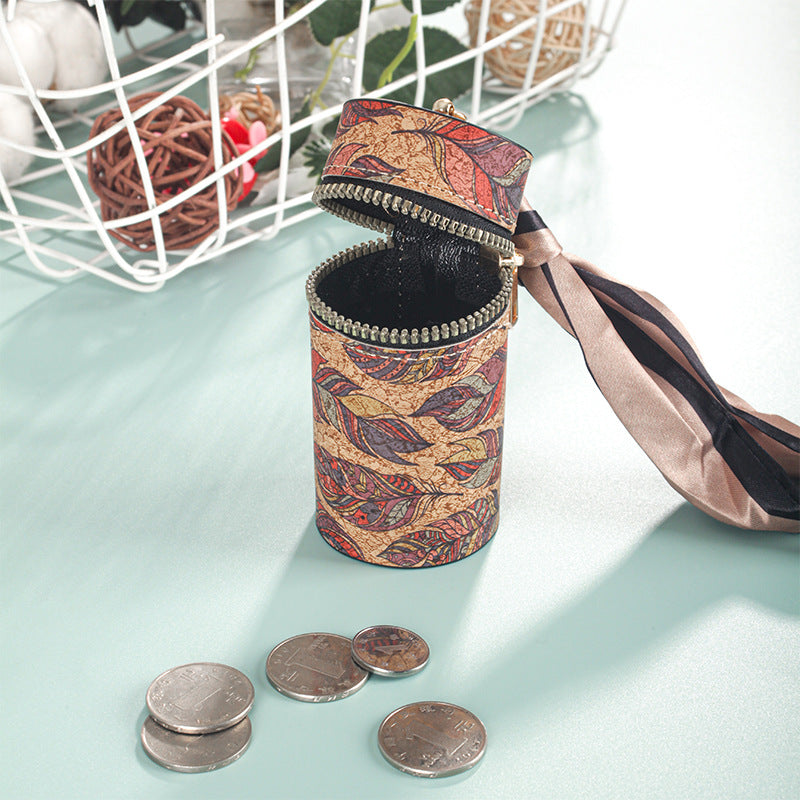 Live gift mouth red envelope keychain European and American old flower change bag welfare product mini bucket bag explosion light luxury feeling