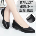 Flight attendant work shoes - women's flat casual shoes - comfortable for long hours - low heel, low cut professional shoes