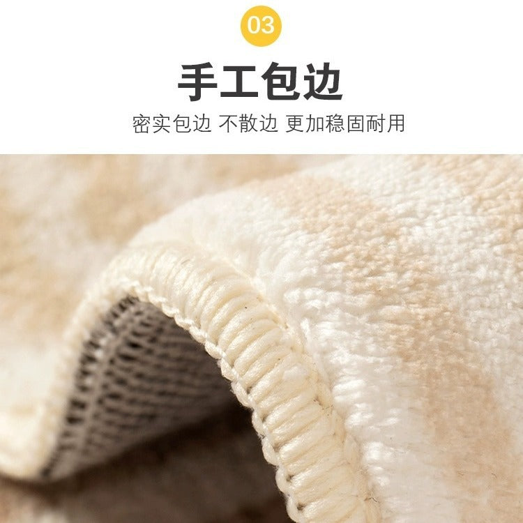 Living room carpet fall and winter cream style imitation cashmere bedroom bedside accessible luxuryclassy sofa coffee table special-shaped non-slip floor mat
