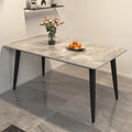 Rock slab dining table and chair combination dining table for home small apartmentaccessible luxury living room dining table rectangular modern marble casual