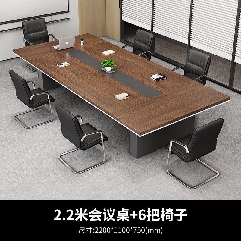 Saint-li conference table - long table for medium to large conference rooms - modern minimalist panel design - 6/8/12 person conference table and chairs