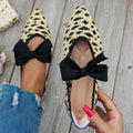 new spring/autumn pointed-toe bowknot embellished everyday flyknit plus size loafers, moccasin-style flat shoes