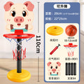 Free shipping cartoon basketball hoop set - indoor kids' basketball goal with adjustable height - wholesale sports toys