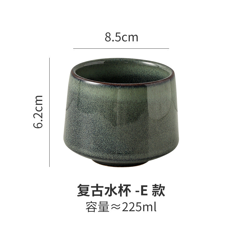 For home making tea and drinking water creative kiln retro ceramic cup various colors large office coffee cup