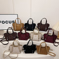 Elegant fashion western-style women's bag, lychee pattern, popularcasual women's bag, shoulder crossbody, textured korean style vegetable basket bag