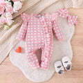 Export children's clothing cute baby girl plaidlong sleeves jumpsuit head estimate