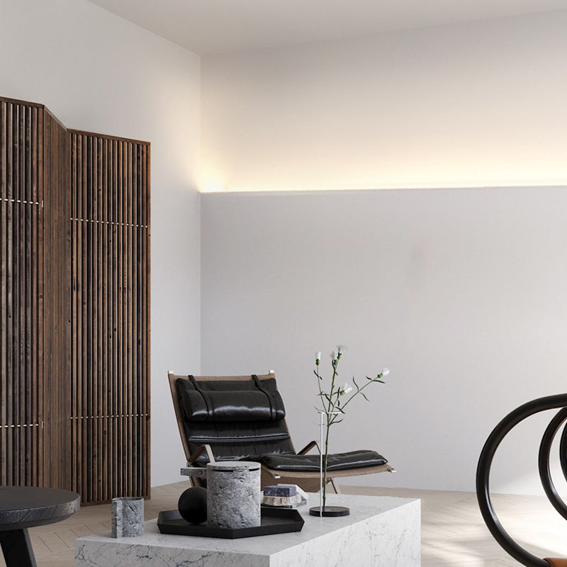 upward lighting linear corner return reflective light slot with ceiling washing top pre-embedded waist line invisible wall washing line light