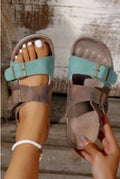 Wholesale plus size double-breasted platform slippers - new summer collection, european & american style, unisex round toe birkenstock sandals