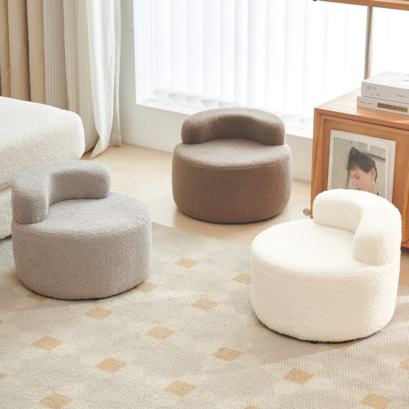 Cream style sofa stool for home small stool back chair low stool small bench casual round stool door shoe changing stool