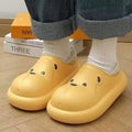 Couple's winter slippers: non-slip, plush-lined, extra thick, warm, closed-toe, heel-covering, thick-soled, cute cotton slippers for autumn and winter