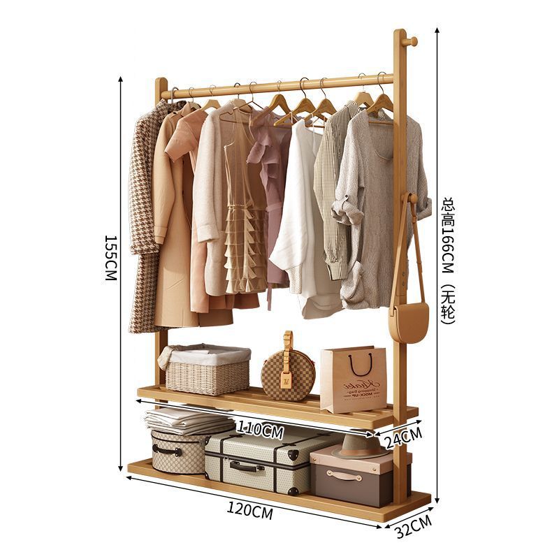 Coat rack floor-standing clothes rack for home clothes drying rack simple bedroom clothes storage rack room living room indoor