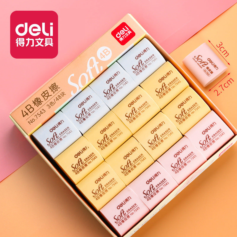 Deli 7543 Sketch Pencil Eraser Fresh Eraser Student Exam Drawing Wipe Clean Eraser