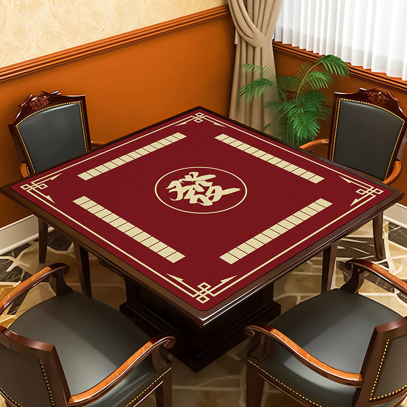 Square mahjong table mat - absorbent, non-slip, and silent - ideal for mahjong parlors, poker rooms, and gaming tables - also suitable as a dining table mat