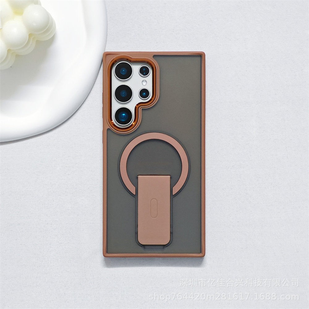Samsung s26 ultra matte skin feel phone case s25 wireless charging magnetic stand cross-border export a56 protective cover