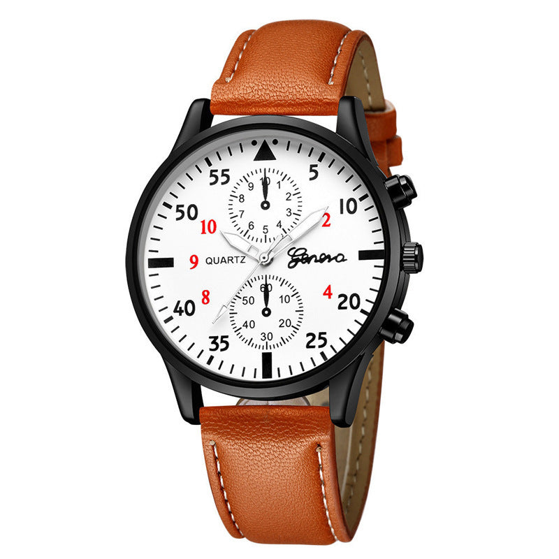 Aliexpress new men's versatile fashion watch, hot-selling business two-dial wristwatch, factory direct