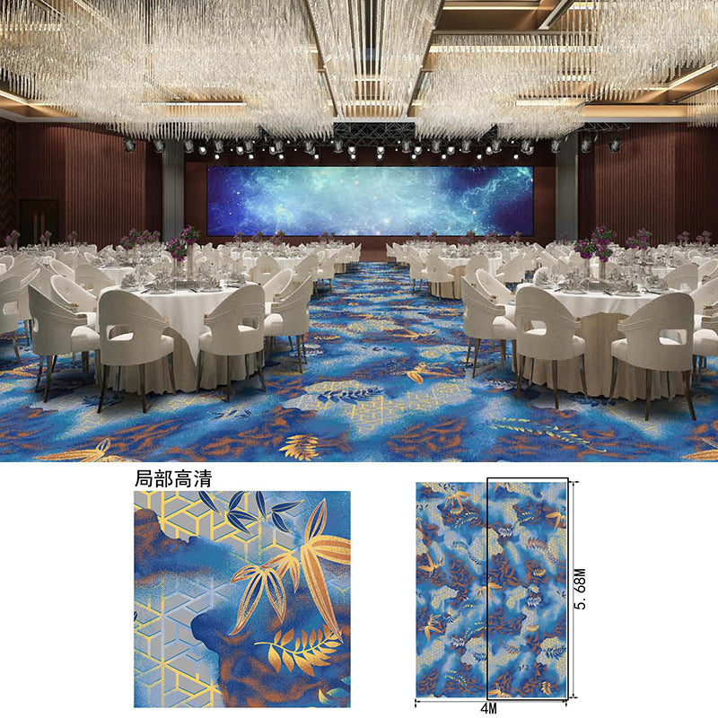 Hotel lobby carpet, 1000g nylon, fire-retardant, thickened area rug for banquet halls, restaurants, conference rooms, and reception areas