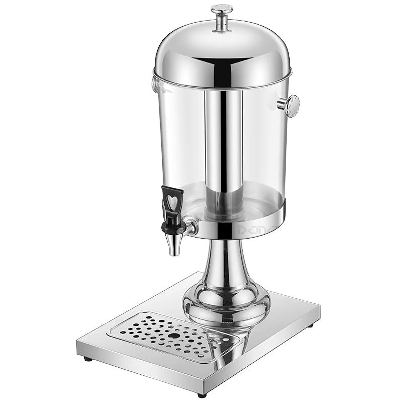 Countertop stainless steel self-service hot & cold beverage dispenser, 8l commercial juice machine, hotel tea & coffee break water dispenser