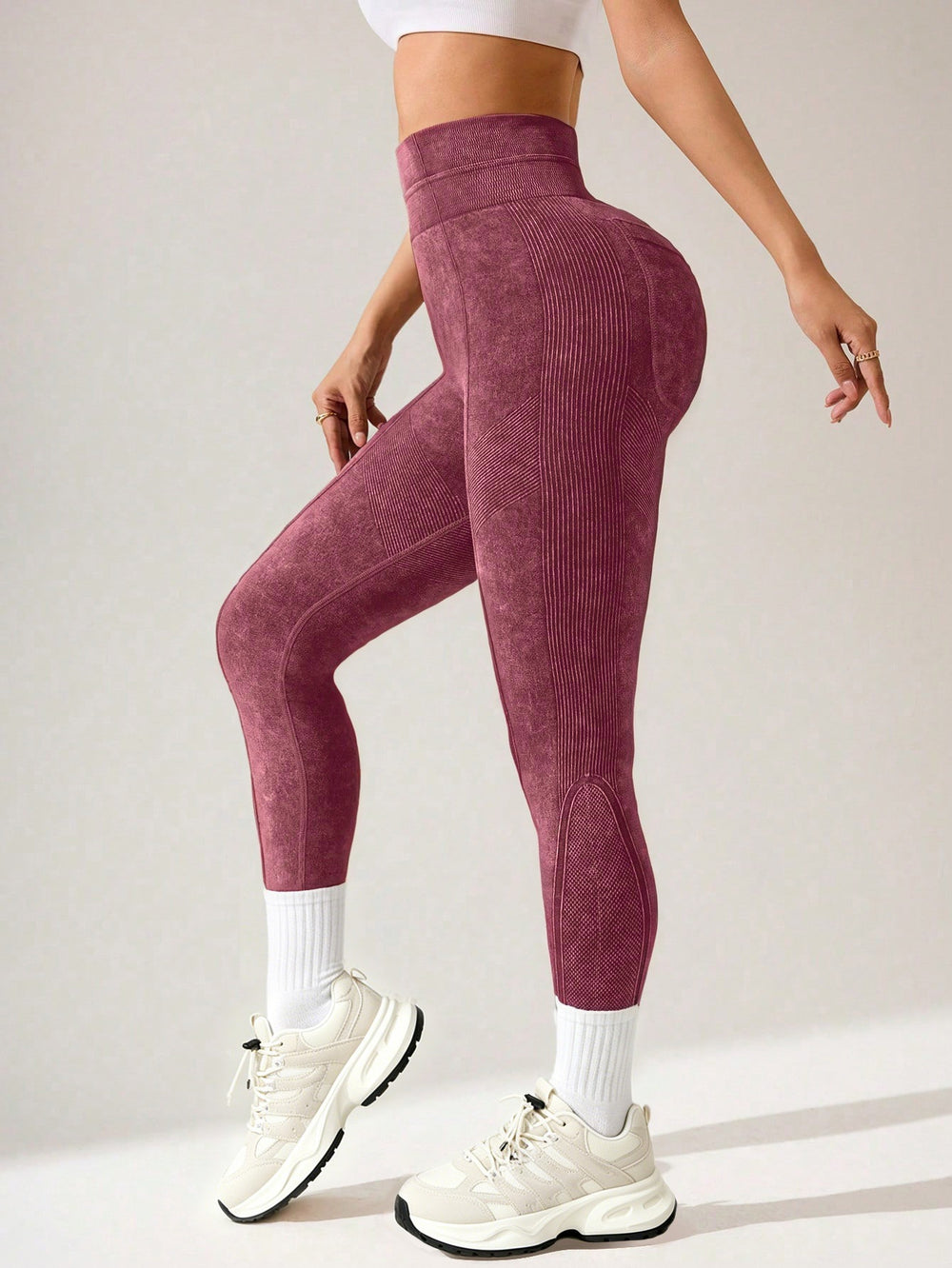 seamless sand-washed yoga pants, high-waisted butt-lifting leggings, running and fitness compression pants, base layer leggings