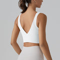 fashion v-shaped beautiful back cloud-sensing one-piece cup sports intimates tight high-elastic running fitness yoga wear bra