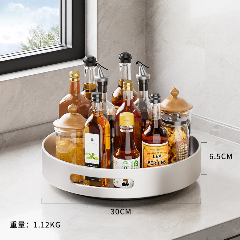 Stainless steel seasoning rack 360 ° rotation convenient rack countertop thickened stainless steel double-layer multi-functional storage