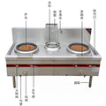 High-heat commercial gas stove, single burner, restaurant stove, natural gas/lpg gas stove, stainless steel wok stove