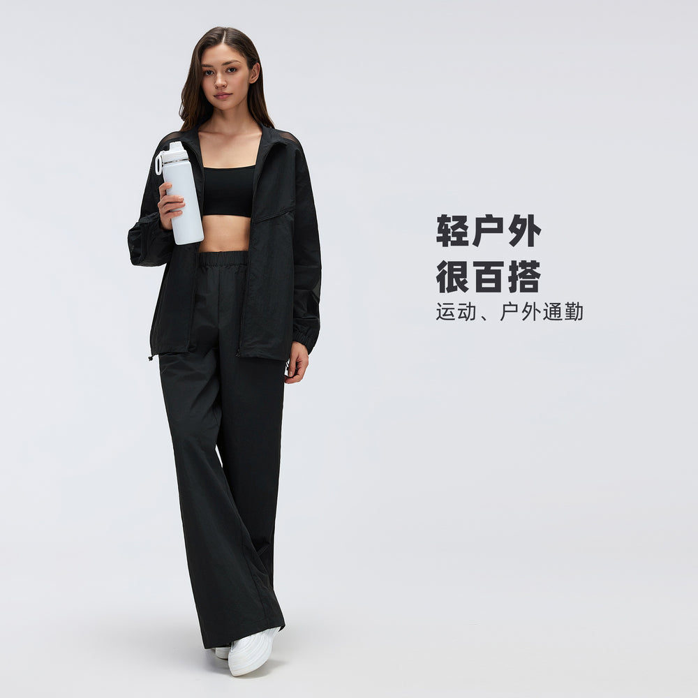High-waisted, slimming, versatile casual pants for women, perfect for commuting. lightweight, loose-fitting, straight-leg, wide-leg athletic pants for spring and summer. style d26032