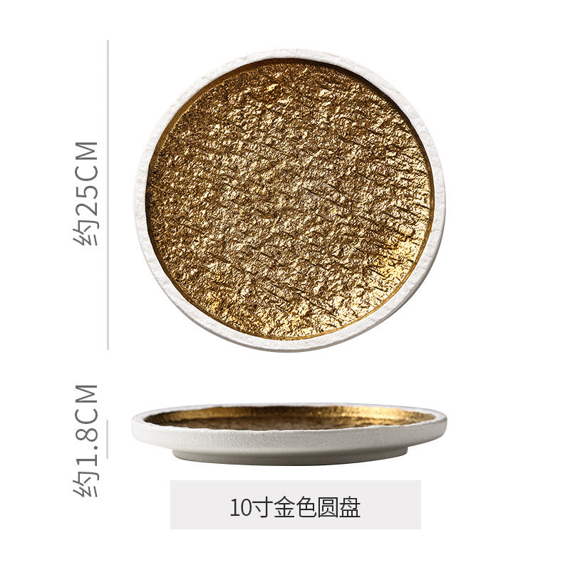 Instagrammable personalized ceramic steak plate - premium embossed ceramic steak plate for restaurants and hotels - display plate/course plate