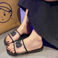 New crystal slippers for women - summer home bathroom non-slip, water-repellent, odor-resistant, outdoor beach thong sandals
