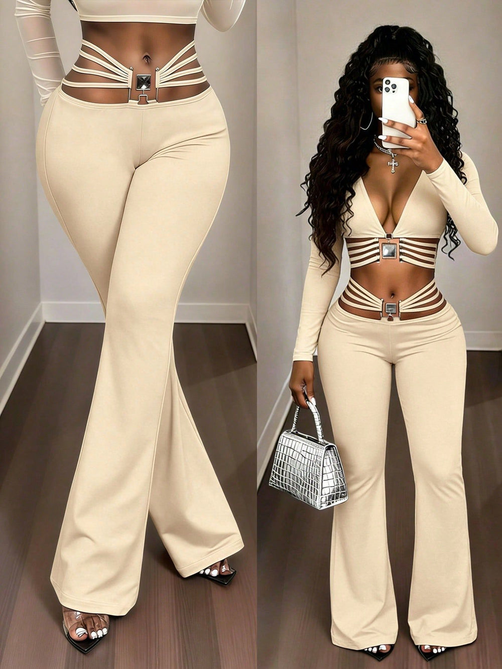fall new arrival:  black tummy control, butt-lifting, flare leg pants - slimming, figure-flattering, long pants for activewear and everyday wear